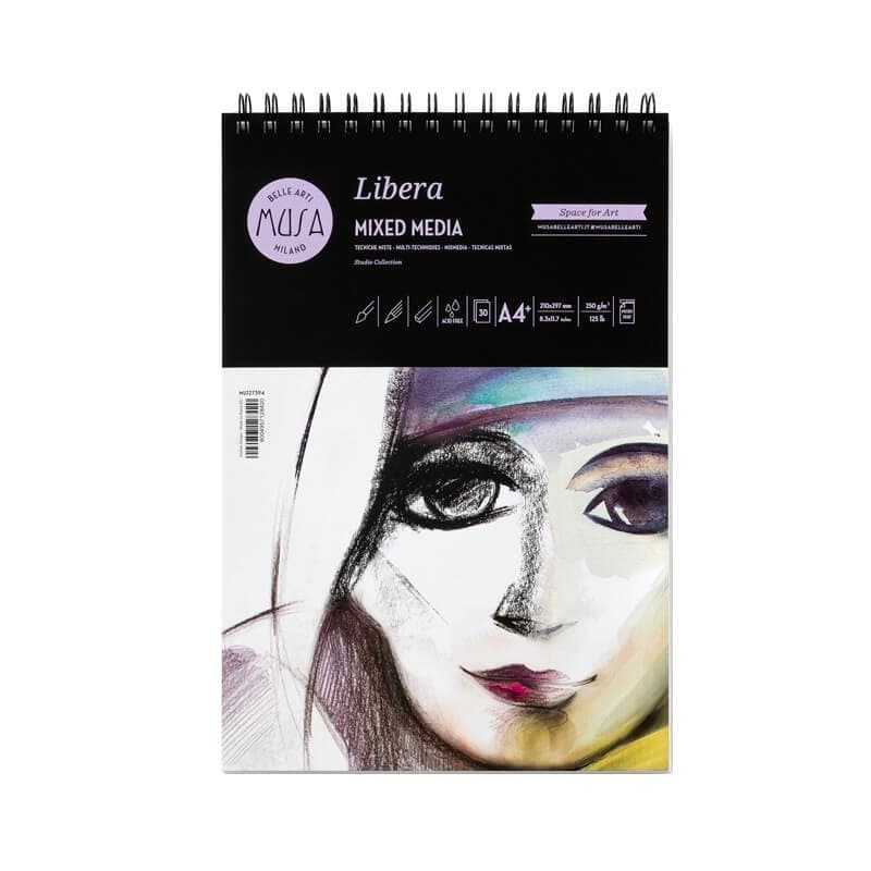 Musa Libera Mix Media blok A4 250g kroužková vazba