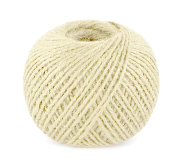 Motouz jutový bělený 200g přírodní provázek pro tvoření