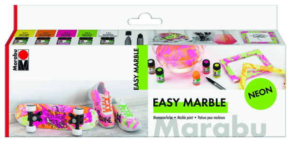 Marabu Easy Marble Neon sada 5 neonových mramorovacích barev