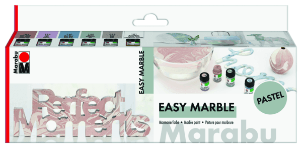 Marabu Easy Marble Pastel sada 6 mramorovacích pastelových barev