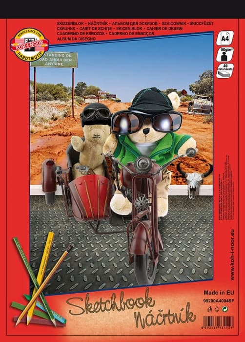 Náčrtník Koh-i-Noor A4 lepený blok 90g 40 listů