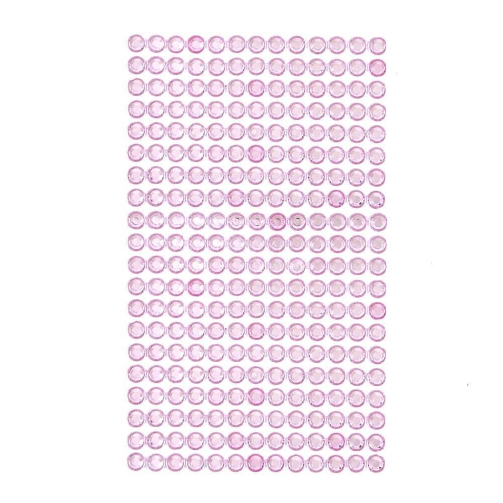 Nalepovací kamínky dpCraft 6 mm růžové světle 260 ks