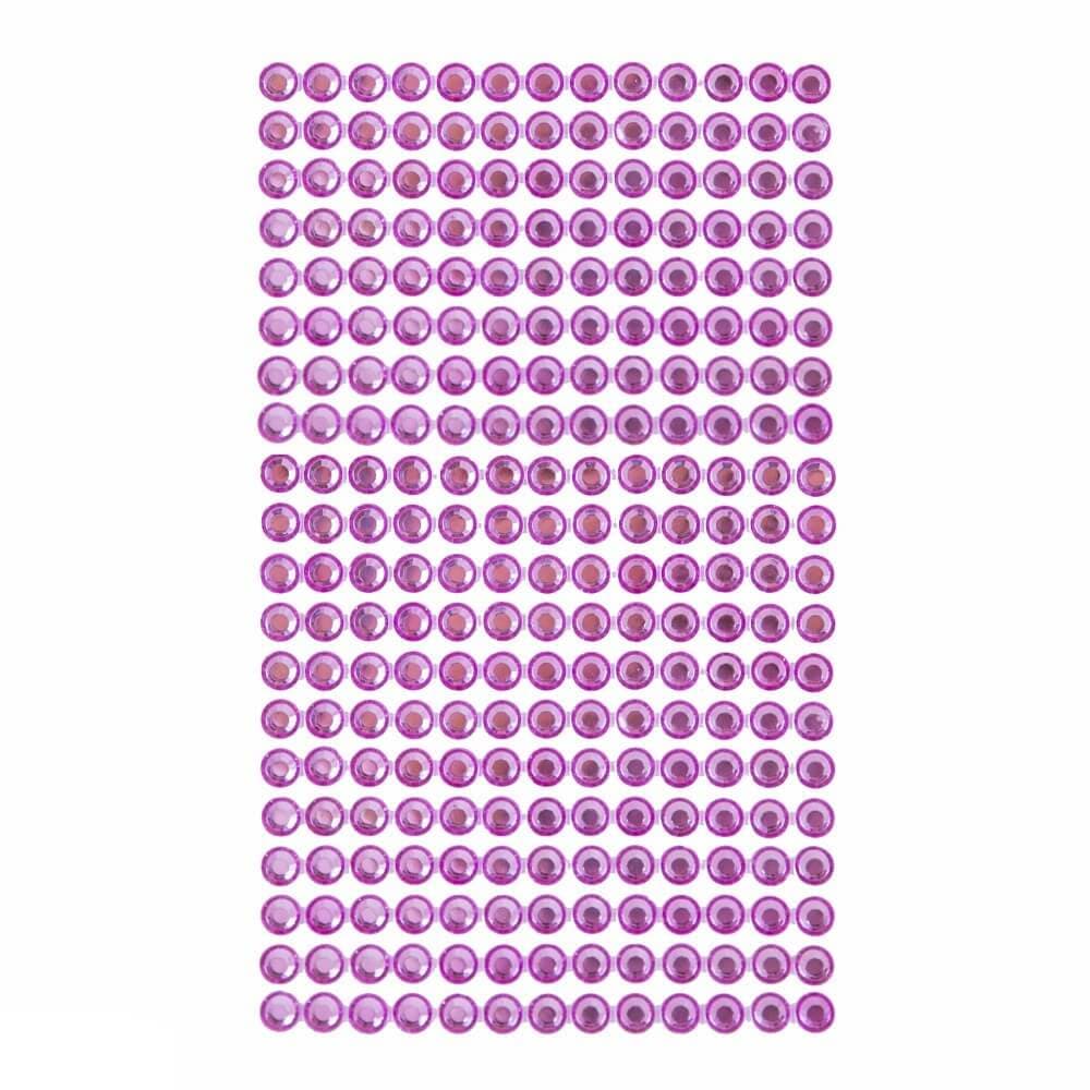 Nalepovací kamínky dpCraft 6mm růžové sytě 260 kusů