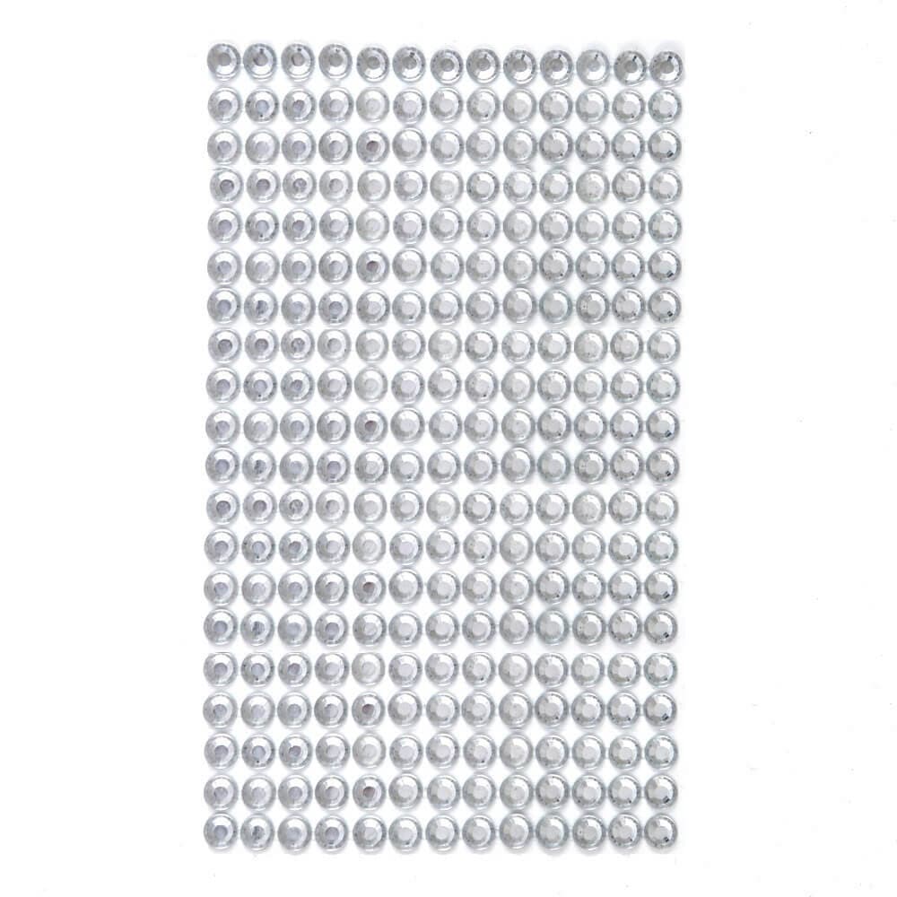 Stříbrné nalepovací kamínky dpCraft 6 mm 260 kusů