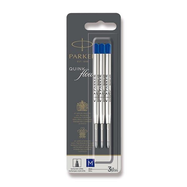 Parker QuinkFlow náplň kuličkové pero modrá M sada