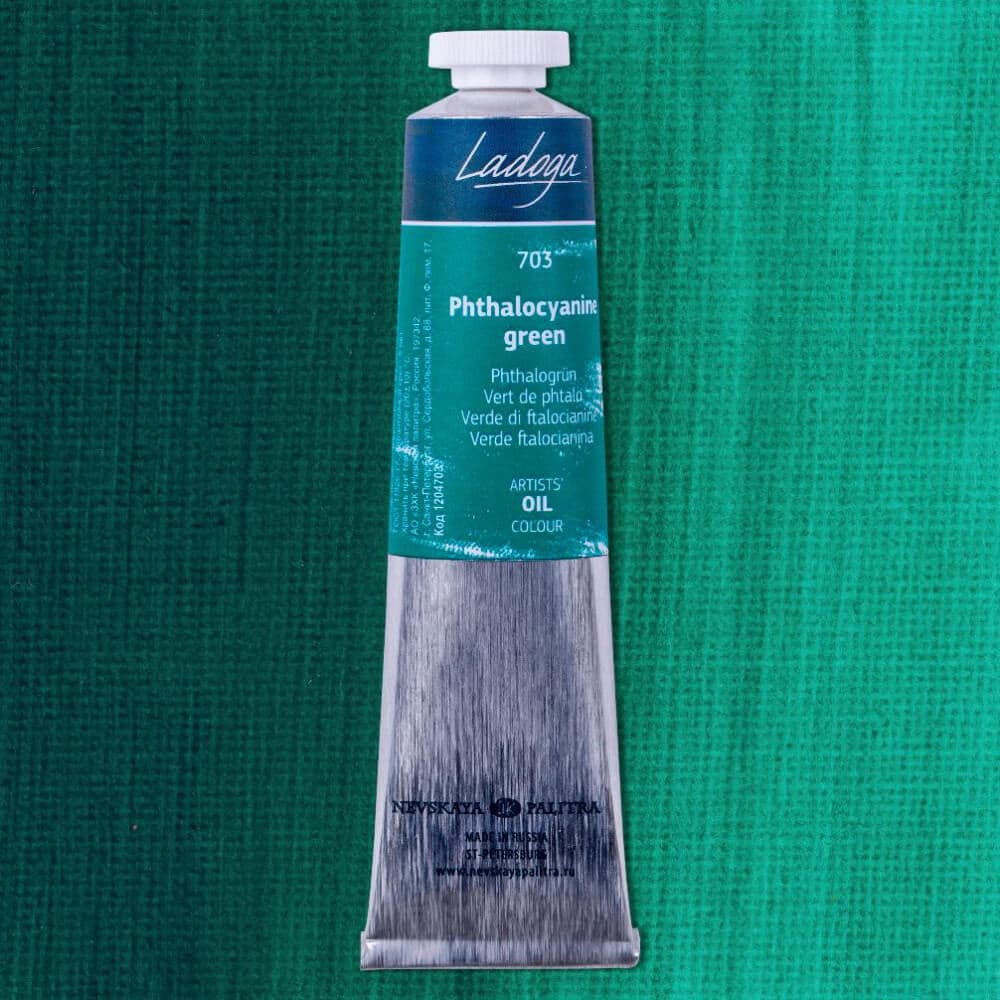 Ladoga olejová barva zelená Phtalocyanine 46 ml Nevskaya Palitra