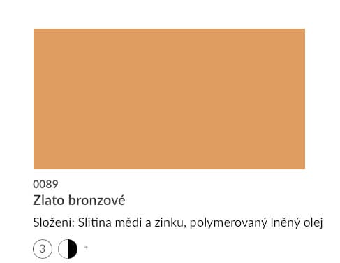 Umton olejová barva zlatá bronzová metalická 20 ml