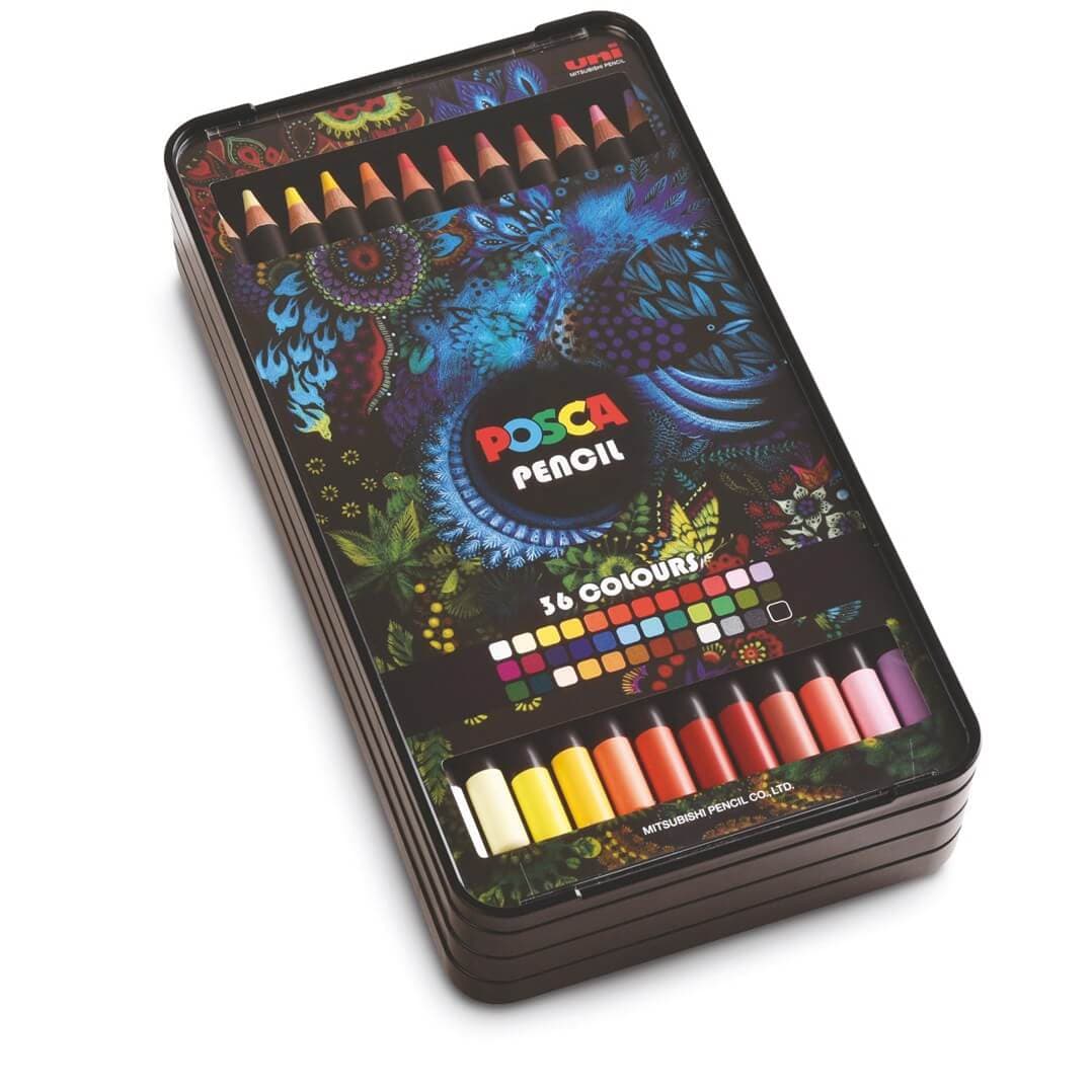 Uni Posca Pencil olejové pastelky sada 36 barev