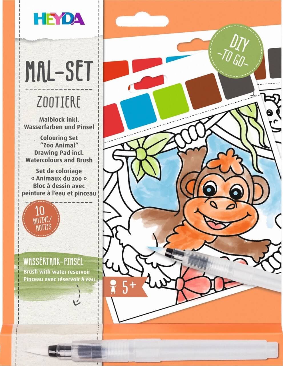 Heyda omalovánky Vymaluj zvířátka ZOO malování vodou dětské