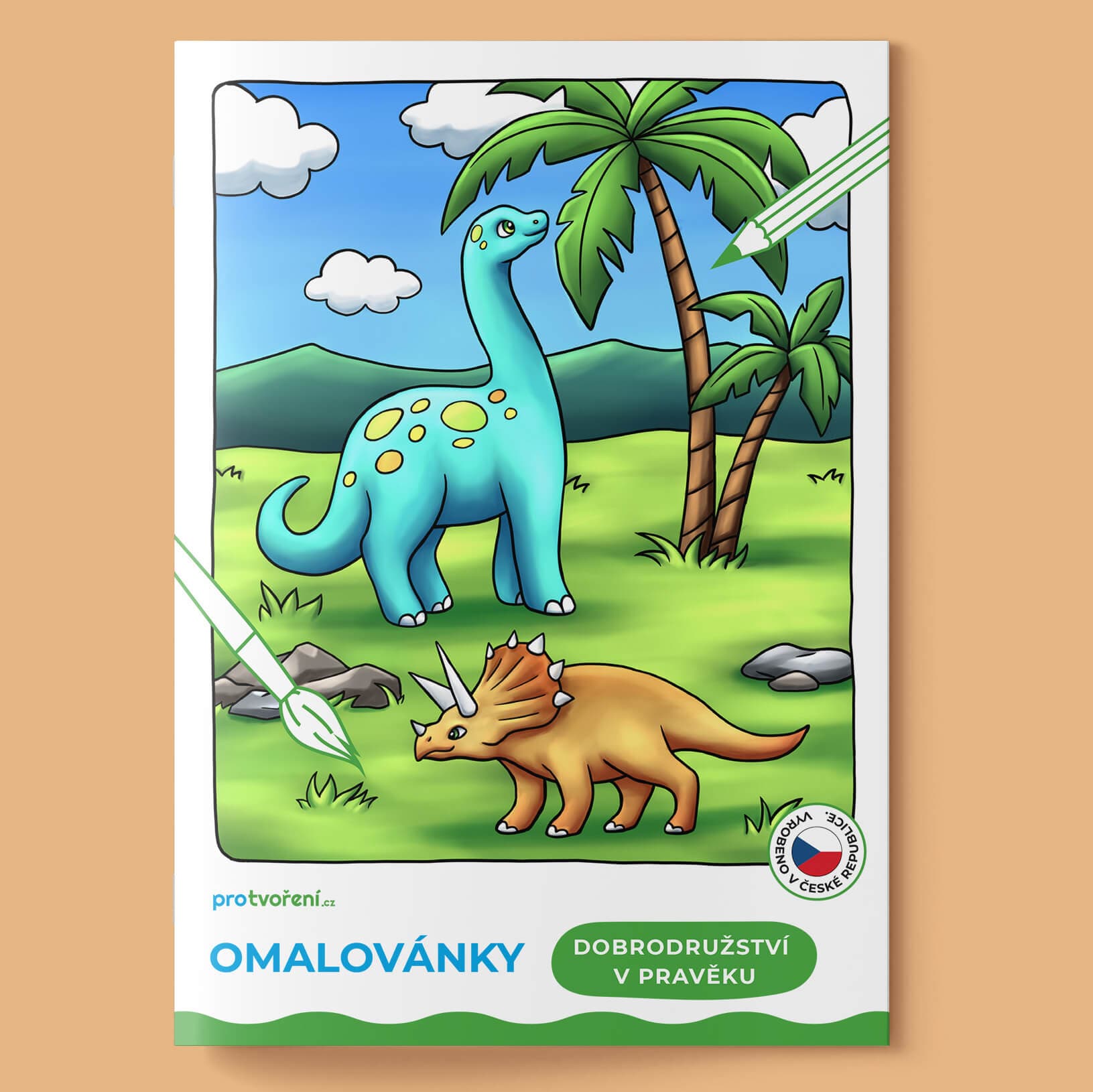 Pro tvoření Omalovánky A5 Dobrodružství v pravěku přední strana