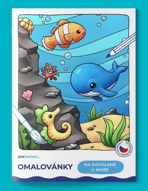 Pro tvoření Omalovánky A5 Na dovolené u moře