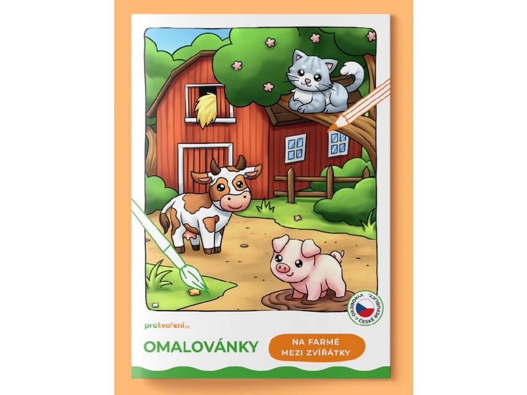 Omalovánky A5 Na farmě mezi zvířaty Pro tvoření
