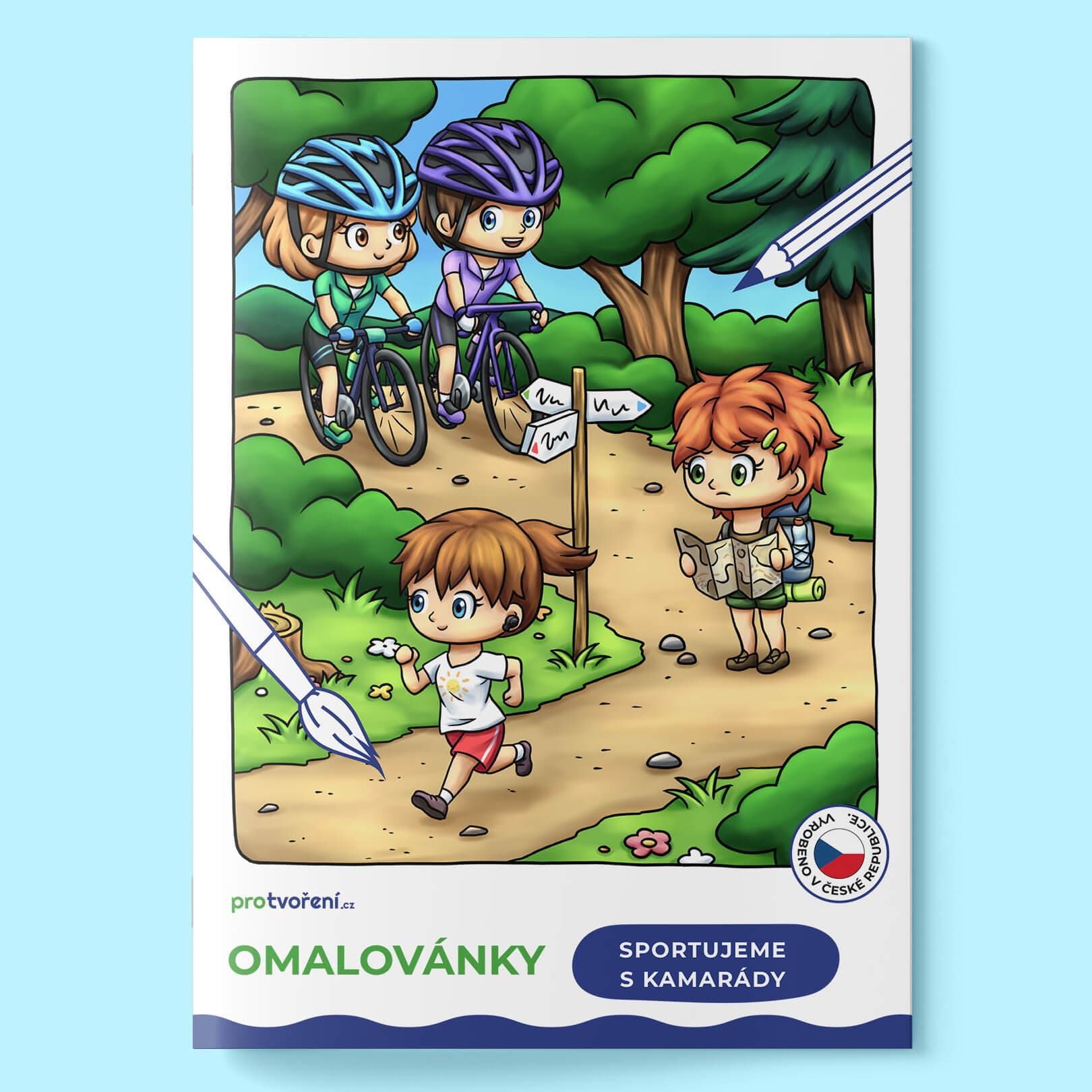 Pro tvoření Omalovánky A5 Sportujeme s kamarády přední strana