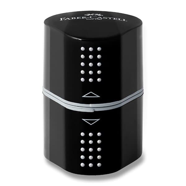 Ořezávátko Faber-Castell Trio Grip 2001 černé čelní pohled