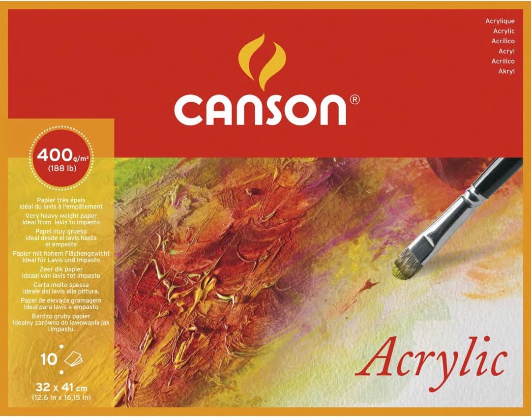 Canson Acrylic 400g blok papír na akryl 24x32 cm