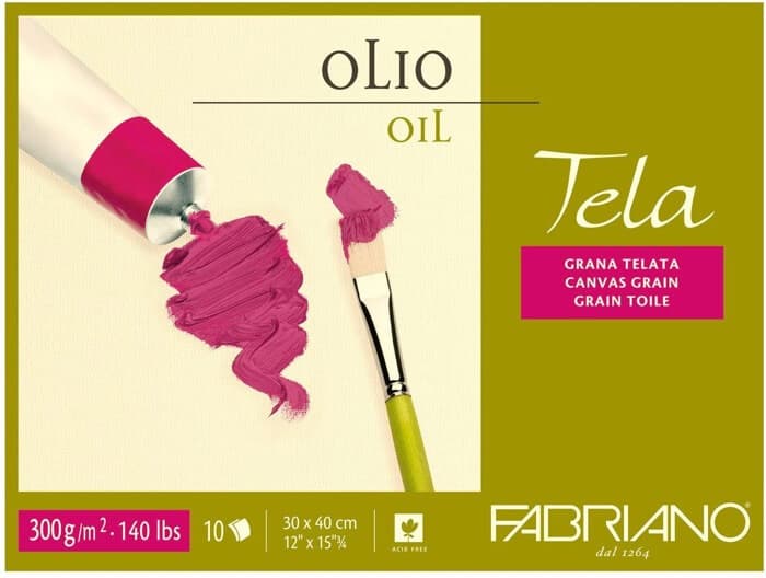 Fabriano Tela papír na olej lepený blok 24x32
