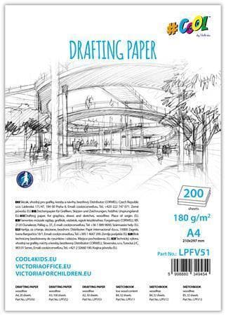VICTORIA papír na technické výkresy čtvrtky A4 200 listů