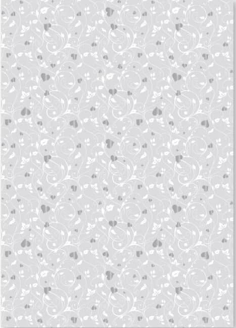 Heyda transparentní papír A4 115g stříbrná srdce