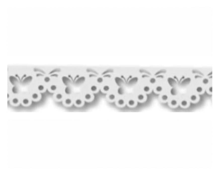 Heyda papírová samolepící krajka 12mm s motivem motýlů