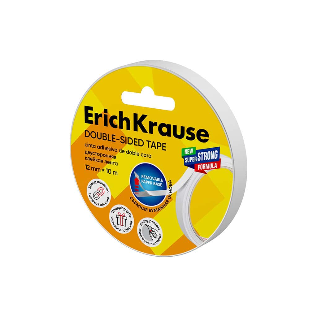 Papírová oboustranná páska ErichKrause 12 mm bezbarvá