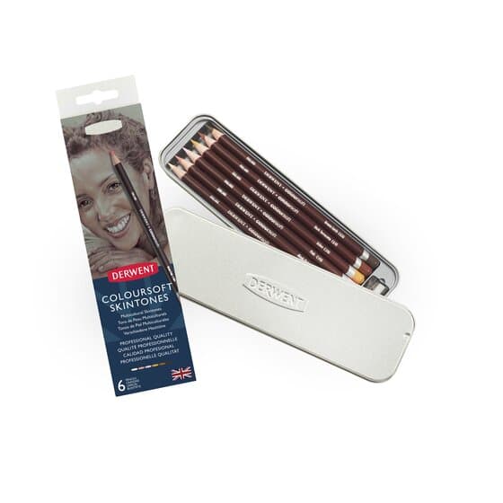 Derwent Coloursoft Skintones sada 6 barev pastelky tělové odstíny
