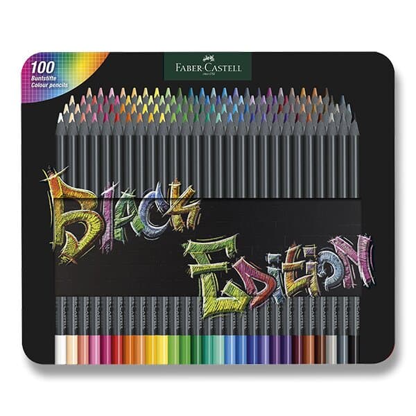 Faber-Castell Black Edition pastelky 24 barev plechová krabička