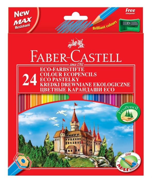 Faber-Castell EKO pastelky sada 24 barev šestihranné
