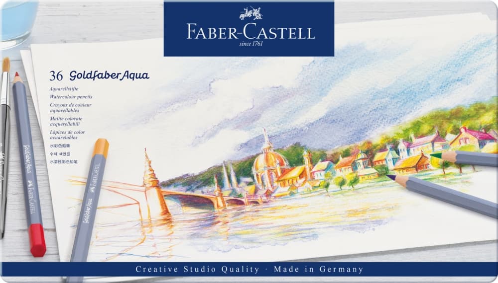 Faber-Castell Goldfaber Aqua pastelky sada 36 barev plech