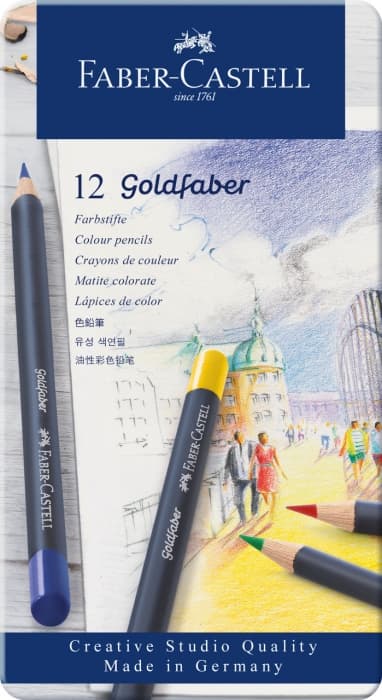 Faber-Castell Goldfaber pastelky sada 12 barev kulaté