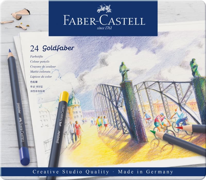Faber-Castell Goldfaber sada 24 kulatých pastelk klasické tvrdosti