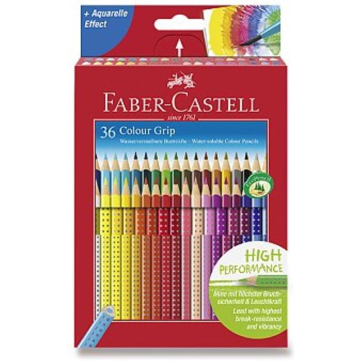 Faber-Castell GRIP 2001 trojhranné pastelky sada 36 barev