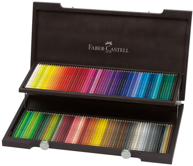 Faber-Castell Polychromos sada 120 uměleckých pastelek dřevěný kufřík
