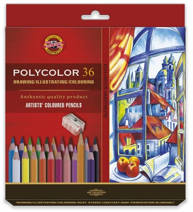 Koh-i-Noor Polycolor 36 uměleckých pastelek šestihranné v krabičce