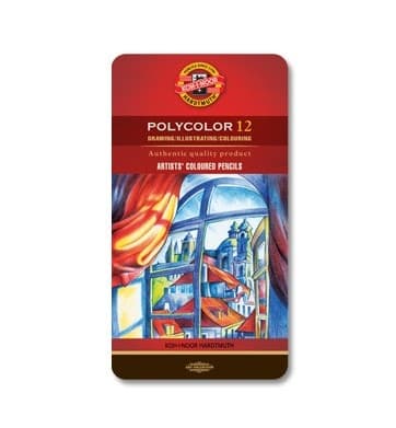 Koh-i-Noor Polycolor 3822 sada 12 uměleckých pastelků šestihranné