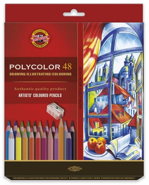 Koh-i-Noor Polycolor 48 uměleckých pastelek šestihranné v krabičce