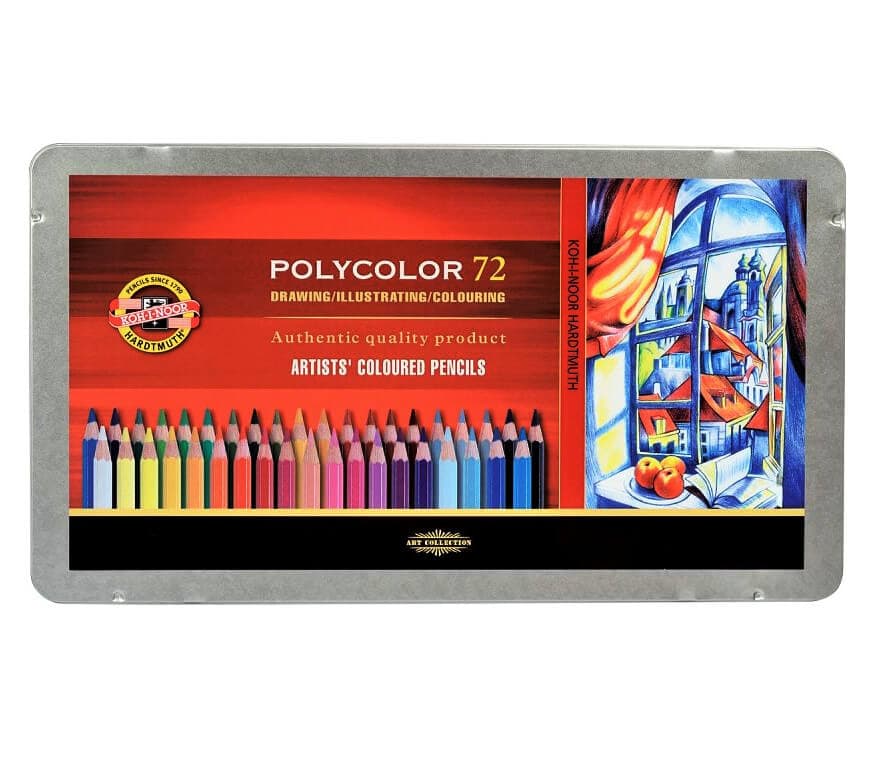 Koh-i-noor Polycolor souprava 72 uměleckých pastelek šestihranné