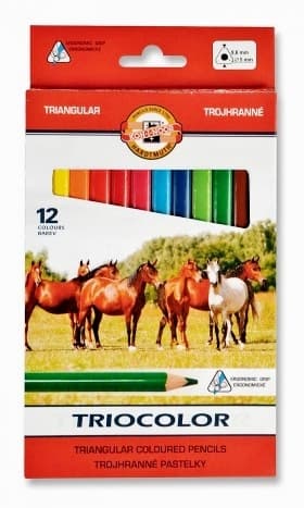 Pastelky Koh-i-Noor Triocolor 3142 trojhranné silné 12 barev