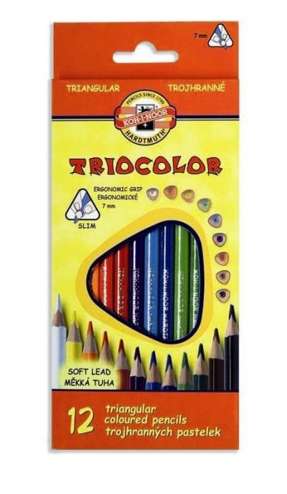 Pastelky Koh-I-Noor Triocolor trojhranné sada 12 barev