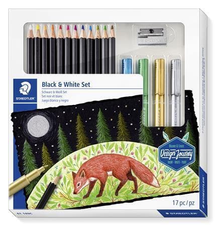 Staedtler barevné pastelky Design Journey Black and White sada