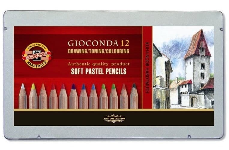 Koh-i-Noor Gioconda soft pastel tužky sada 12 barev