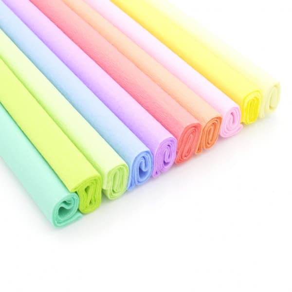 Stepa pastelový krepový papír sada 10 barev 200x50cm