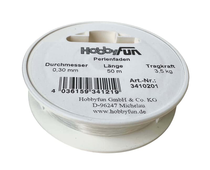 HobbyFun bezbarvý silonový vlasec Perlon 0,3 mm 50 m