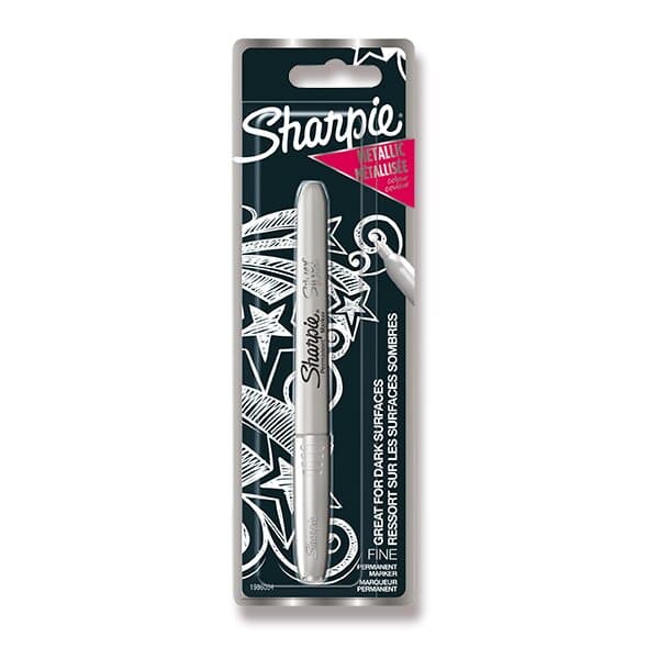 Sharpie Metallic stříbrný permanentní popisovač metalický fix 1,4 mm