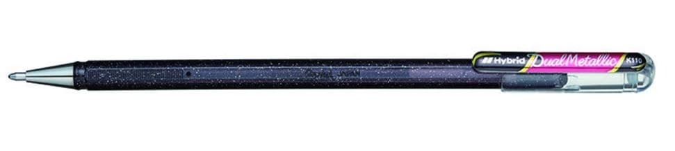 Pentel Hybrid Dual Metallic K110 zelená metalická modrá pero