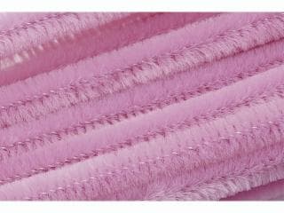 Heyda růžový plyšový drát 8 mm 50 cm sada