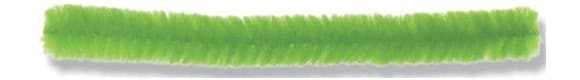 Heyda plyšový drát středně zelený 8mm sada 10ks