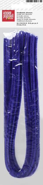 Heyda plyšový drát modrá ultramarín 8mm 50cm sada