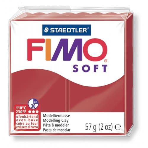 FIMO SOFT polymerová hmota 57g červená vánoční Staedtler