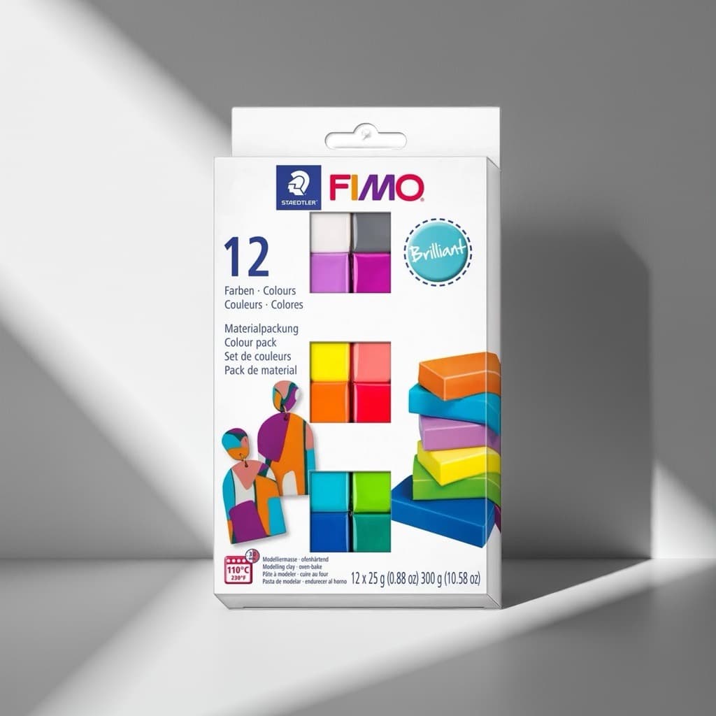 Staedtler Fimo Soft Brilliant sada 12 barev polymerové hmoty