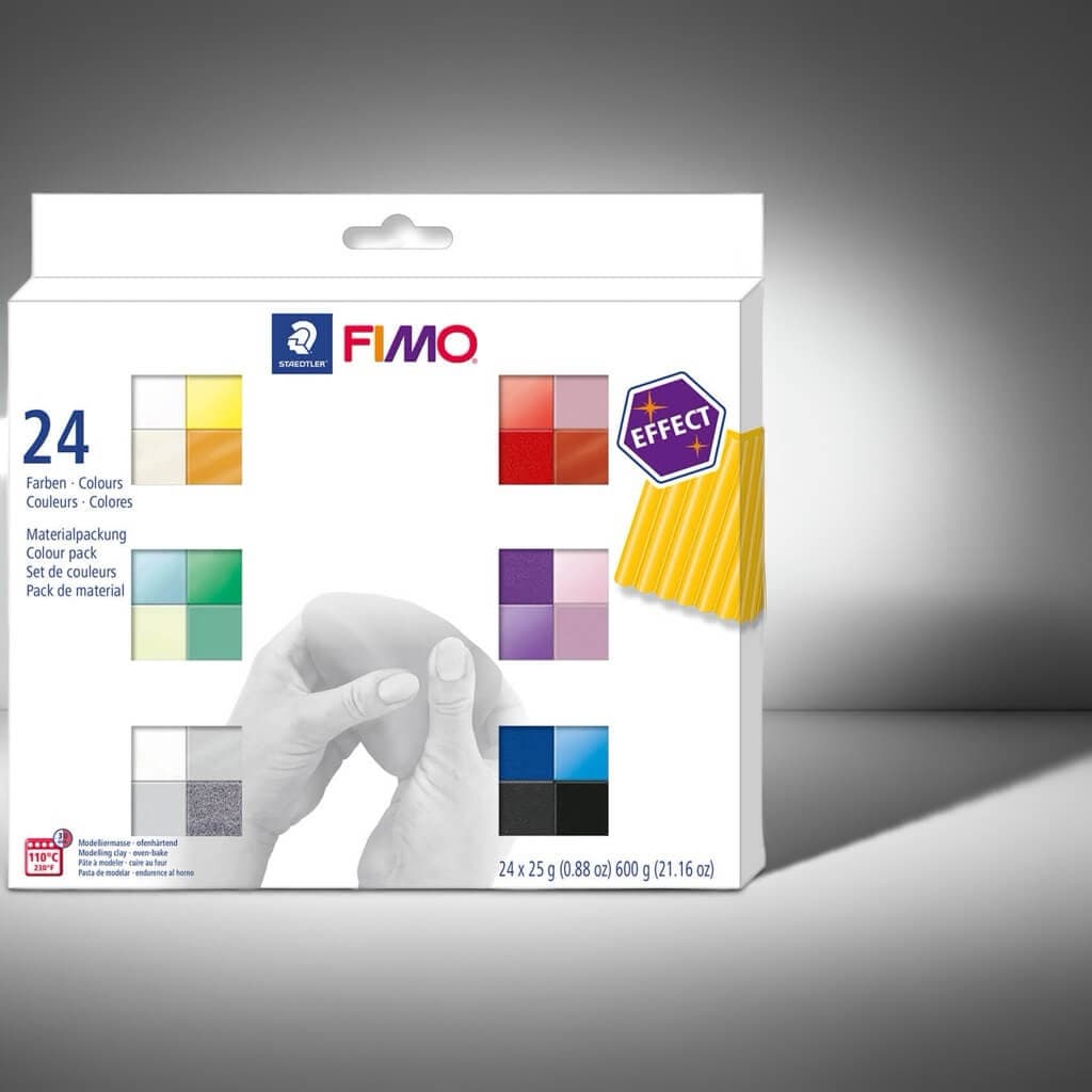 Staedtler Fimo Effect sada 24 barev polymerové hmoty